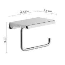 Scheda Gedy Portarotolo Coperto con Piano D'appoggio Cromo