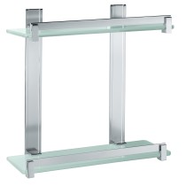 Scheda Gedy Portaoggetti Doccia Rettangolare Due Ripiani Cloud Spazzolato