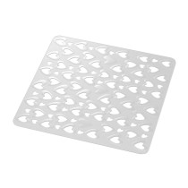 Scheda Gedy Tappeto Antiscivolo Doccia 55x55 cm Cuore Trasparente