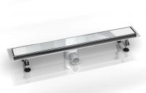 Scheda Canalina di scarico in cristallo per docce modello White Glass