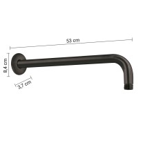 Scheda Gedy Braccio Doccia 30 cm Tube Star 30 00 Nero Matt