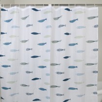 Scheda Gedy Tenda Doccia in Tessuto Greece 120x200 cm Bianco-azzurro-blu