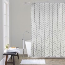 Scheda Gedy Tenda Doccia in Peva Spiga 180x200 cm Bianco-nero