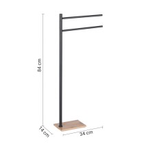 Scheda Gedy Piantana Portasalviette Trilly Nero Matt/naturale