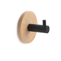 Scheda Gedy Appendiabiti Singolo Tondo Juncos Nero Matt/naturale