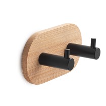 Scheda Gedy Appendiabiti Doppio Tondo Juncos Nero Matt/naturale