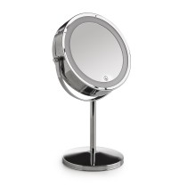 Scheda Gedy Specchio Ingranditore 5x Bifacciale con Luce Led Gemma Cromo
