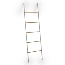 Scheda Gedy Scaletta Portasalviette Kenta Bamboom Bianco Matt/naturale