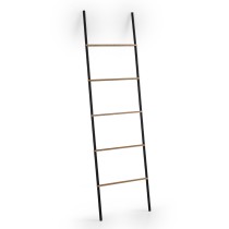 Scheda Gedy Scaletta Portasalviette Kenta Bamboom Nero Matt/naturale