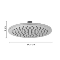 Scheda Gedy Soffione 25 cm 1 Getto Star 04 Cromo