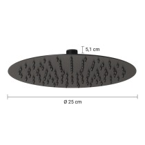 Scheda Gedy Soffione Ø25 cm 1 Getto Tech 14 Nero Matt