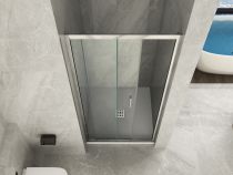 Scheda Box doccia in cristallo 6mm Trasparente 1 lato scorrevole con maniglia in acciaio