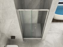 Scheda Porta Doccia in Cristallo 6mm Opaco - 1 lato scorrevole - Profilo minimal e maniglia acciaio