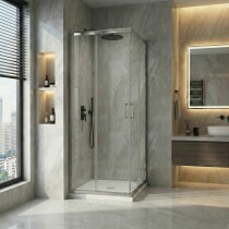 Scheda Box Doccia Cristallo 6 mm TRASPARENTE Apertura Angolare Scorrevole - Reversibile