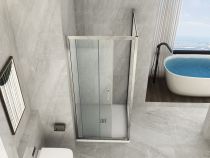 Scheda Box Doccia Cristallo 6 mm Anticalcare Trasparente 2 lati 1 Fisso e 1 Scorrevole - Reversibile