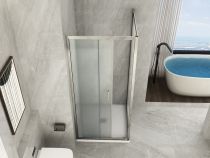 Scheda Box doccia cristallo 6 mm - 2 lati uno fisso ed uno scorrevole laterale Opaco - Reversibile