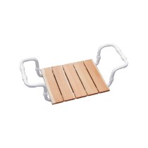 Scheda Sedile per Vasca Regolabile Larice Senza Schienale Telaio Bianco