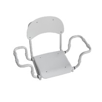 Scheda Sedile per Vasca Polipropilene Regolabile con Schienale Telaio Bianco