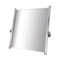 Scheda Specchio Reclinabile con Vetro di Sicurezza cm. 60 x 65 Acciaio Inox