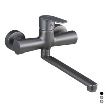 Scheda Miscelatore Monocomando Lavello a Muro Serie Lizzy Nero Opaco