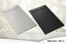 Scheda Piatto doccia in pietra SOLIDSTONE alto 2,8 cm con bordo - Bianco