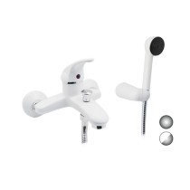 Scheda Monocomando Vasca Duplex con Doccetta Anticalcare Serie Marzia Bianco
