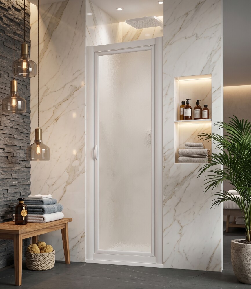 Scheda Cabina Doccia in Acrilico 2.2mm  Apertura Battente Pivot Esterna ed Interna - Realizzato su misura