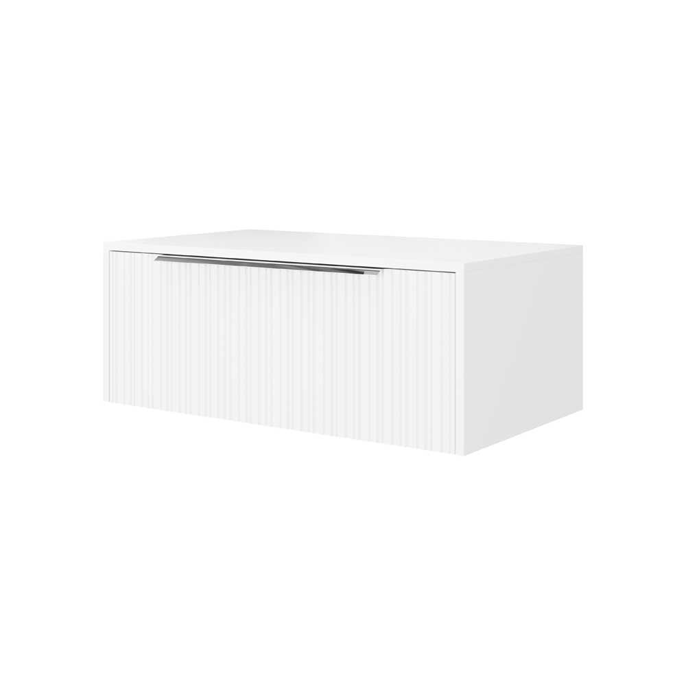 Savini Due Cassetto Sospeso con Top Iconica Plissettato 100 cm Bianco Opaco