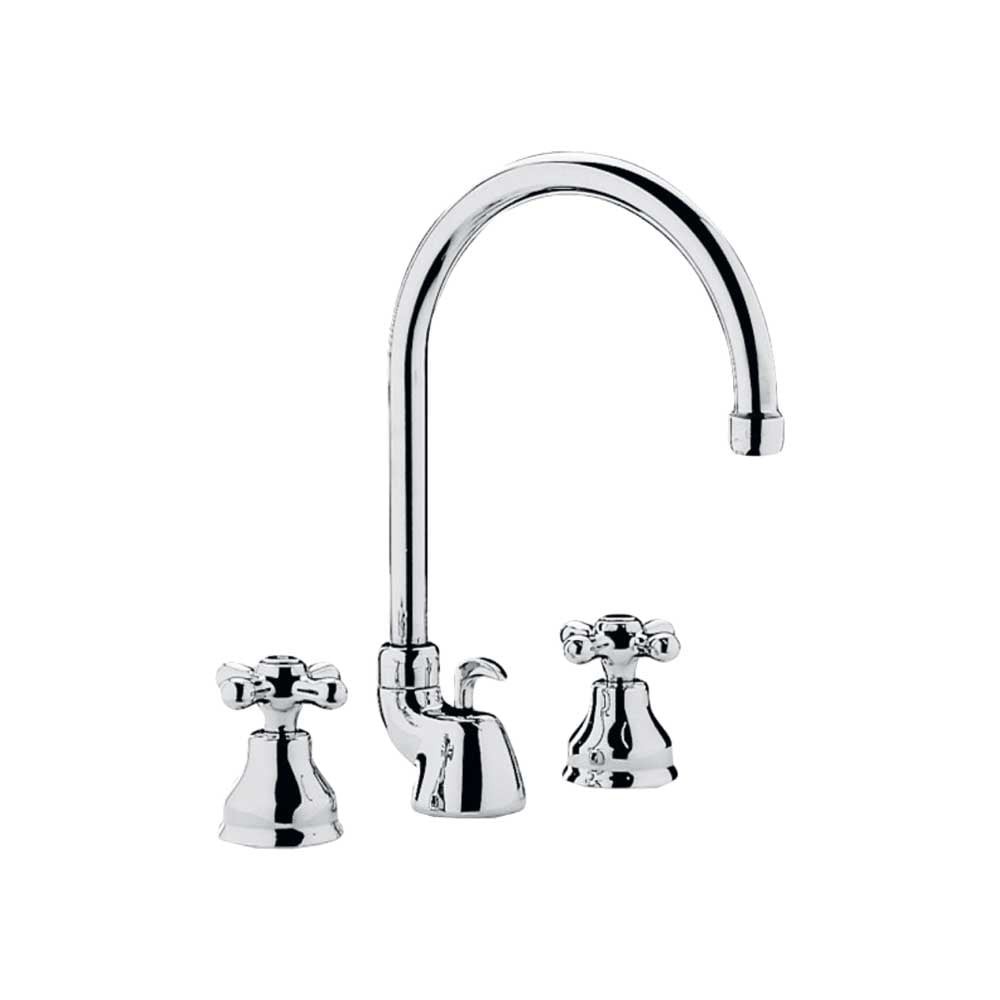Paffoni Batteria Lavabo a Bocca Alta Iris + Piletta 11 4 Cromo