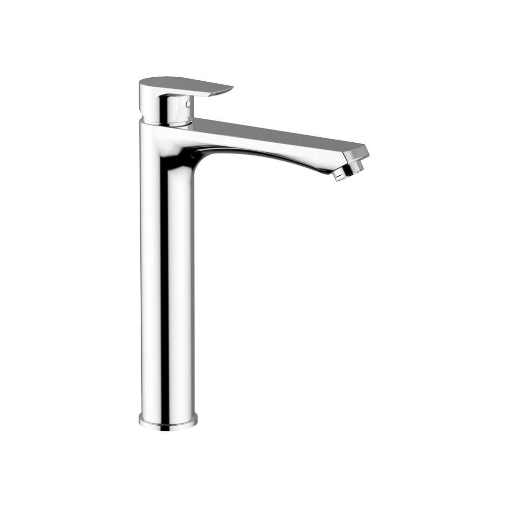 Teorema Miscelatore Lavabo Alto Amaz-e + Piletta Click Clack Cromo
