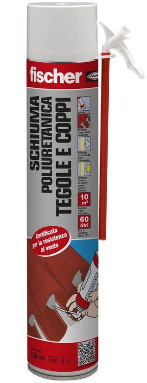 Schiuma poliuretanica tegole e coppi 750ml (manuale) - Fischer