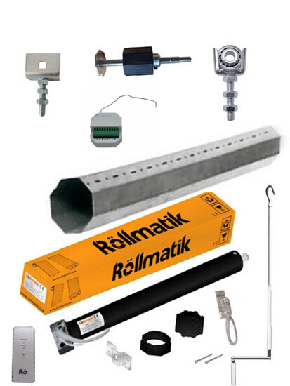 Kit accessori per tapparella - manovra a motore con telecomando, manovra di soccorso + snodo e asta