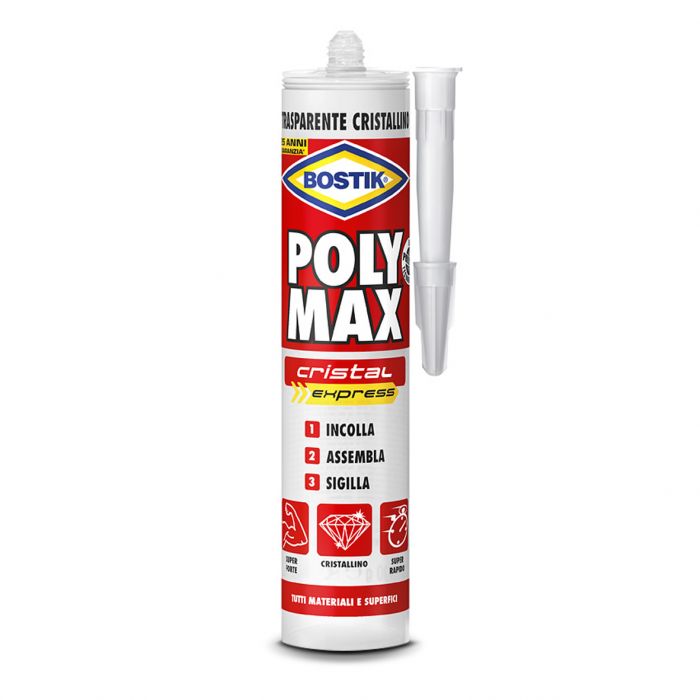 Adesivo sigillante cristallino 300g - Poly Max Cristal Bostik
