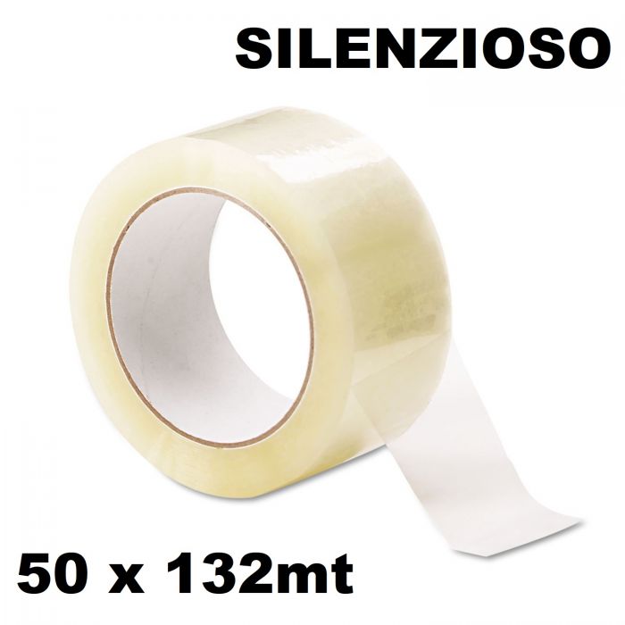 Scheda Nastro adesivo trasparente per imballaggi - Silenzioso 50x132mt