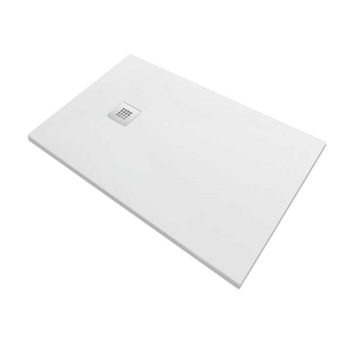 Piatto Doccia in Pietra Marmoresina SOLIDSTONE alto 2,8cm - Bianco RAL 9003