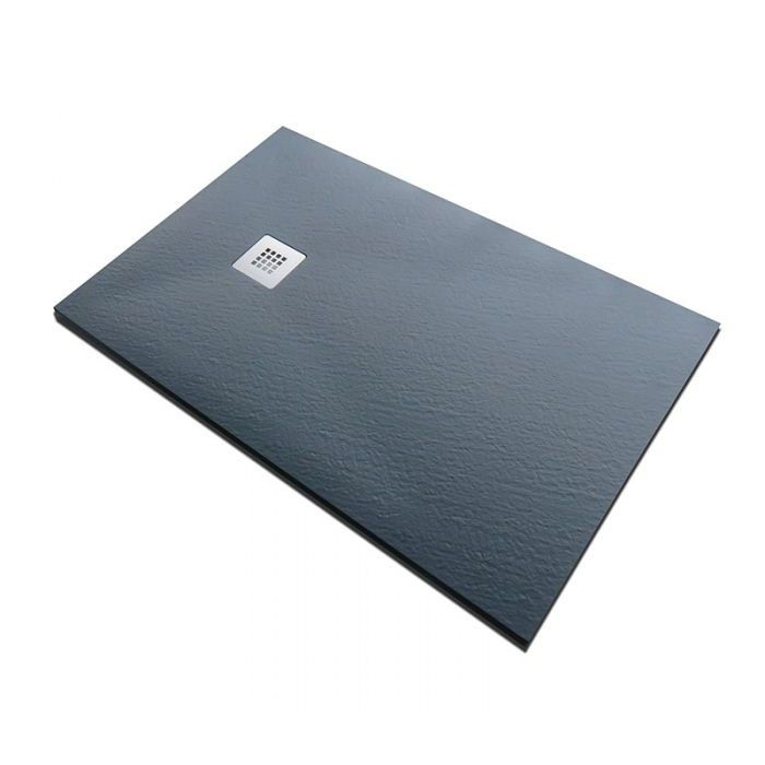 Piatto doccia in pietra SOLIDSTONE alto 2,8 cm - Antracite Grafite nero RAL 7016