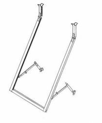 Telaio a sporgere (guide a sporgere) in alluminio verniciato