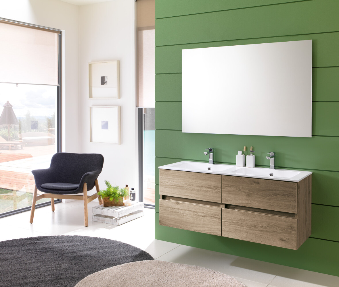 Mobile Bagno Sospeso Colore Rovere Nabucco Oak Misura 120x190x46 cm