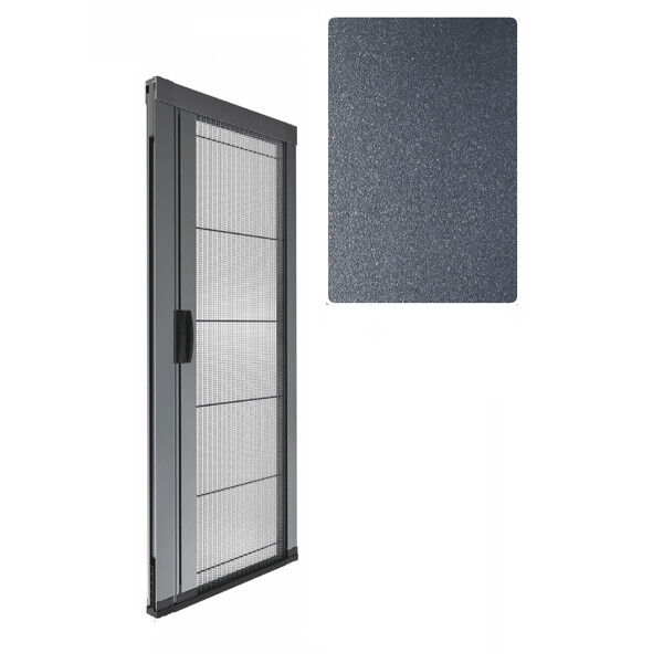Zanzariera laterale Plisse in kit da taglio riducibile - Grafite RAL 7016