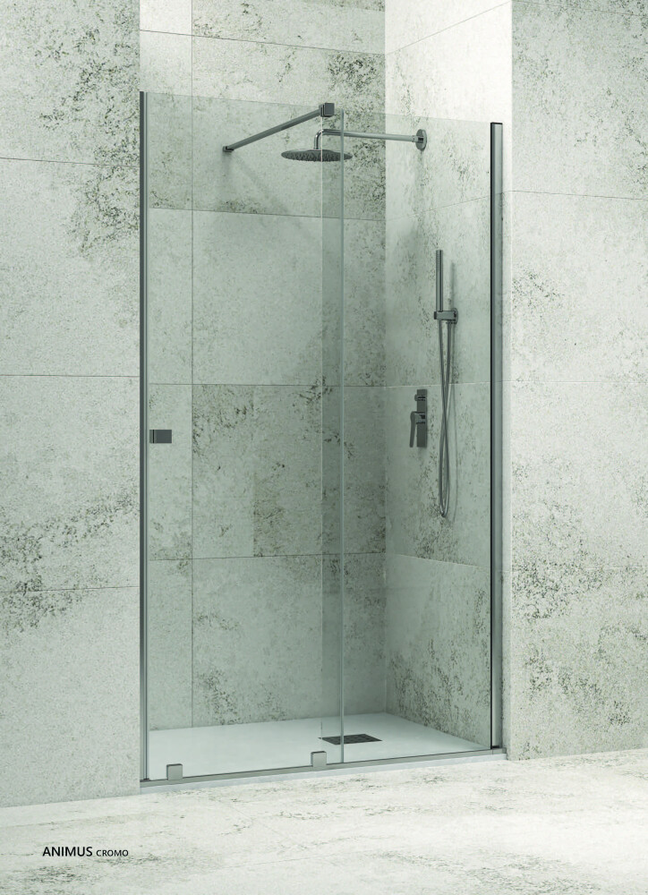 Scheda Box Porta Doccia  Scorrevole Frameless Telaio CROMATO Cristallo 8mm H 200