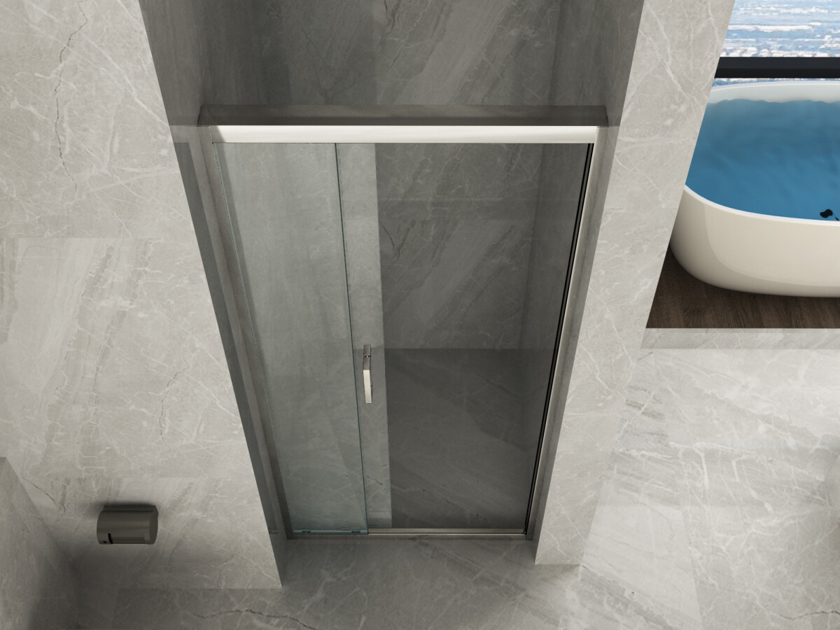 Scheda Box Porta Doccia Nicchia in Cristallo 6 mm Trasparente 1 Lato 3 Ante Scorrevoli Reversibile