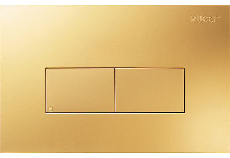 Placca per Cassetta Incasso Pucci Eco Colore Oro 2 pulsanti Modello Linea