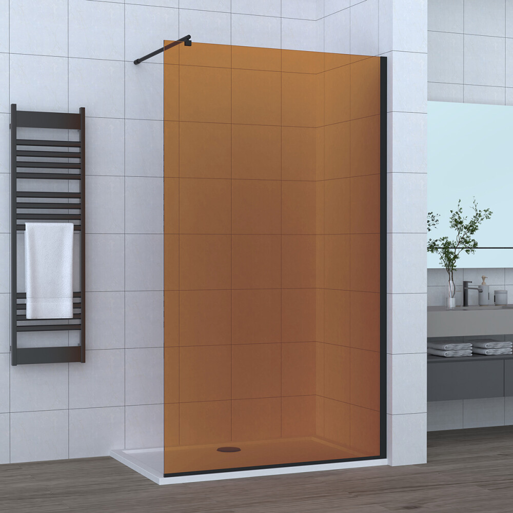 Scheda Parete Doccia in Cristallo Bronzato 8 MM Walk-In