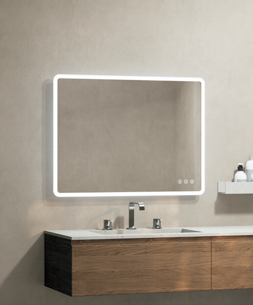 Specchio da Bagno Specchio Retroilluminato con Bordo Luminoso Linea ETEREA