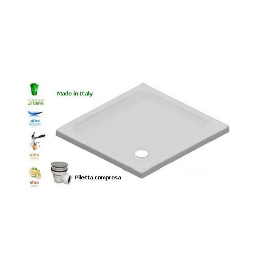 Scheda Piatto doccia flat in resina alto 3cm (quadrato)