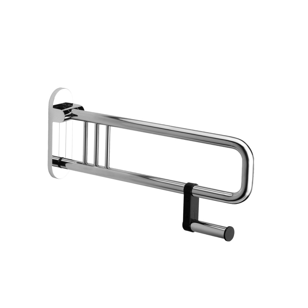 Gedy Appoggio Ribaltabile 65 cm con Portarotolo Prima Classe Cromo