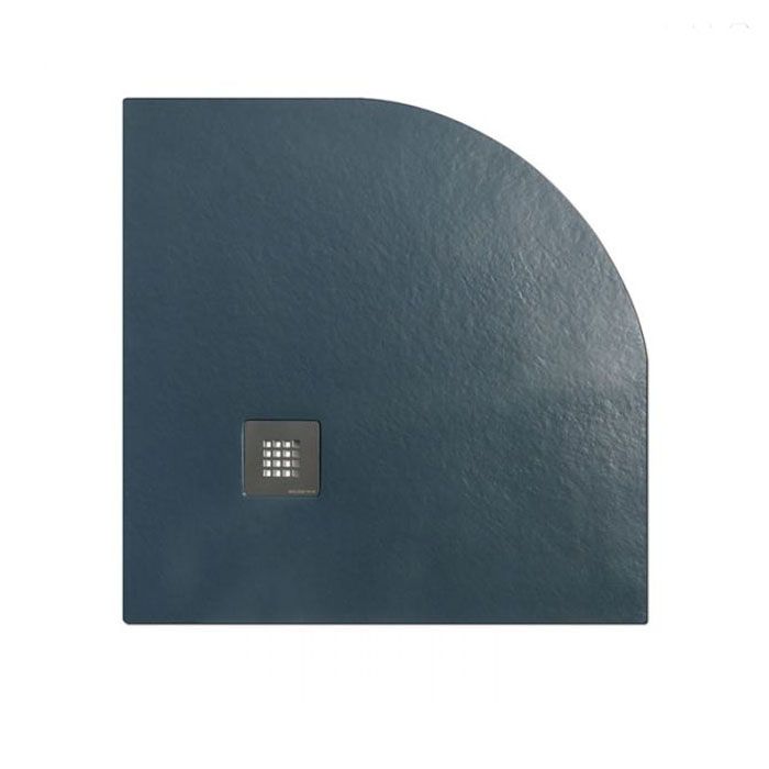 Piatto doccia Semicircolare in pietra SOLIDSTONE alto 2,8 cm - Grafite nero