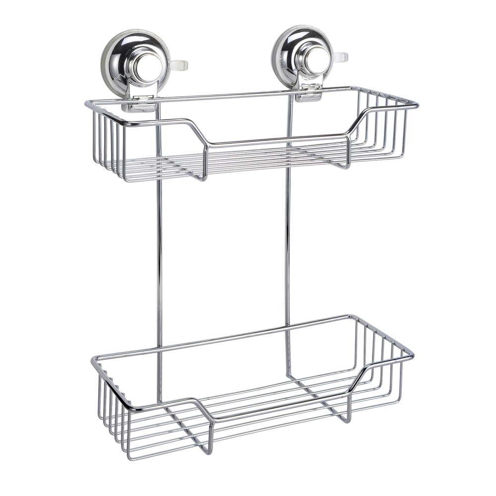 Gedy Portaoggetti Doccia Rettangolare Doppio Hot N Filo a Ventosa