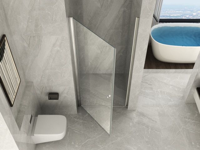 Scheda Porta Doccia apertura unico battente in cristallo 8 MM - Reversibile