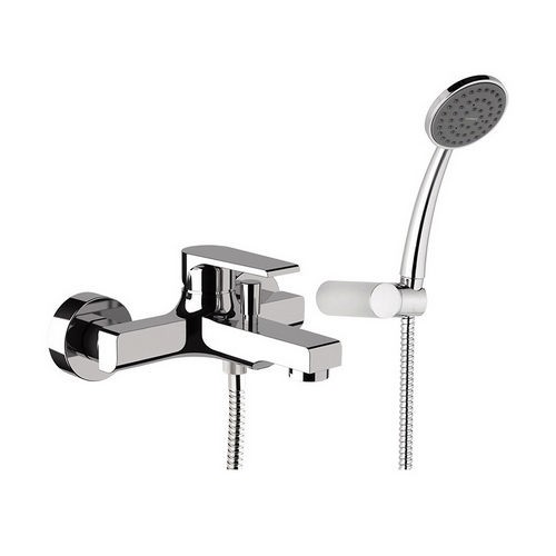 Mariani Monocomando Vasca Esterno con Accessori Linea Artic Nero Opaco